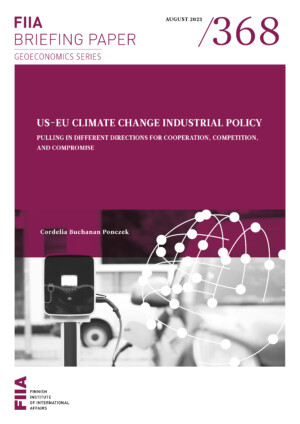 US-EU climate change industrial policy: Pulling in different directions for cooperation, competition, and compromise