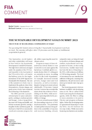 The Sustainable Development Goals Summit 2023: The future of multilateral cooperation at stake?