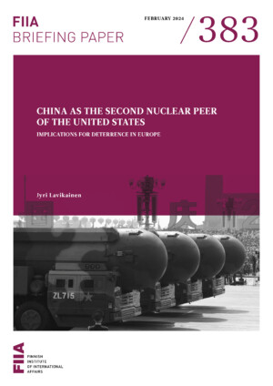 China as the second nuclear peer of the United States: Implications for deterrence in Europe
